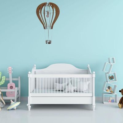 Luminária Teto Tipo Pendente Balão Mdf - Completa Cor: Marrom