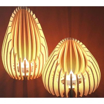 Castiçal Tulipa Com Vela Eletrônica - Preto
