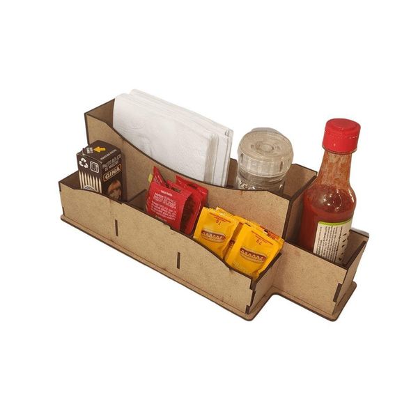 Porta Guardanapo E Sachê Em Mdf - Kit 5 Unidades