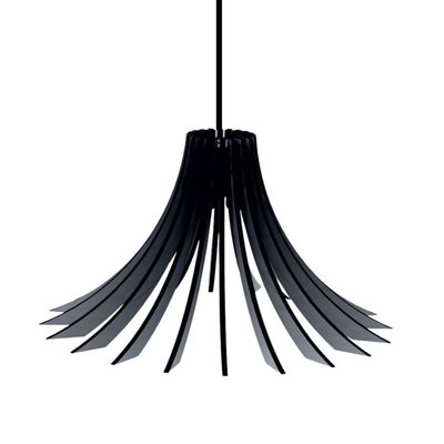 Luminária Teto Tipo Pendente Dalia Mdf - Completa Cor: Preta