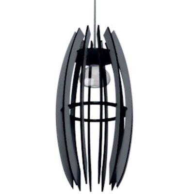 Luminária Teto Tipo Pendente Espinhos Mdf - Completa Cor: Mdf Cru