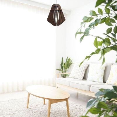 Luminária Teto Tipo Pendente Bogotá Mdf - Completa Cor: Marrom