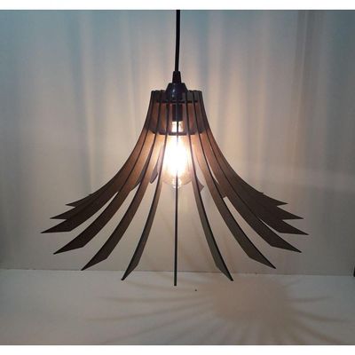 Luminária Teto Tipo Pendente Dalia Mdf - Completa Cor: Mdf Cru