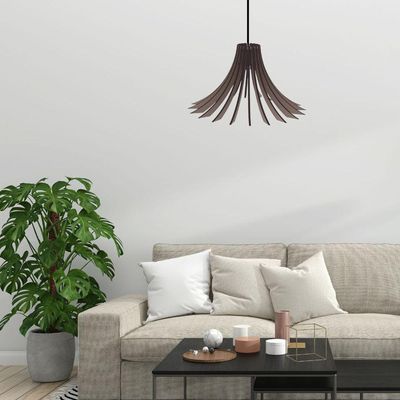 Luminária Teto Tipo Pendente Dalia Mdf - Completa Cor: Mdf Cru