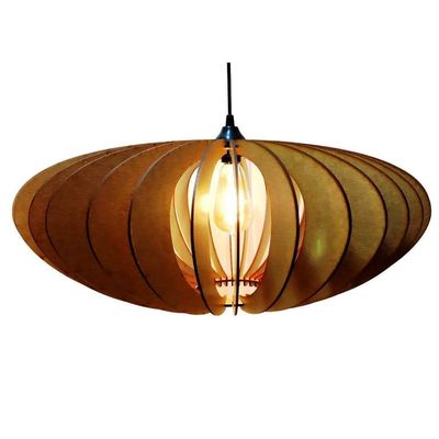 Luminária Teto Tipo Pendente Em Mdf - Completa Cor: Mdf Cru