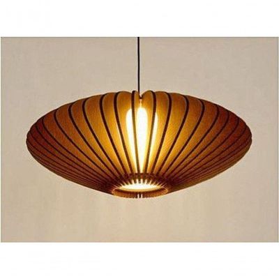Luminária Teto Tipo Pendente Em Mdf - Completa Cor: Mdf Cru