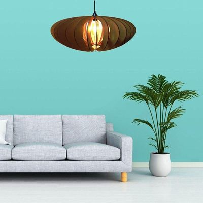 Luminária Teto Tipo Pendente Em Mdf - Completa Cor: Mdf Cru