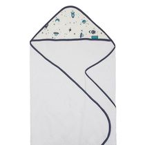 Toalha De Banho Baby Com Capuz Extra Macia 100% Algodão - Space