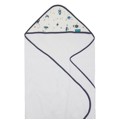 Toalha De Banho Baby Com Capuz Extra Macia 100% Algodão - Space