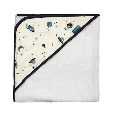 Toalha De Banho Baby Com Capuz Extra Macia 100% Algodão - Space