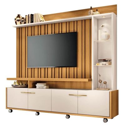Estante Painel Para Tv 60 Pol. Natan H01 Off White-cinamomo - Mpozenato