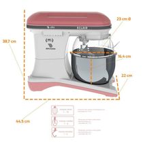Batedeira Planetária Profissional Eclair 10 Velocidades 5l 1500w Bp-500 Rosa Bivolt - Braesi