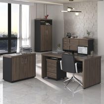 Conjunto Escritório Home Office 5 Peças Corp A06 Charuto/preto - Mpozenato