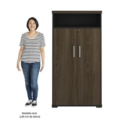 Conjunto Escritório Home Office 5 Peças Corp A06 Charuto/preto - Mpozenato