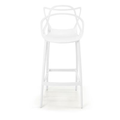 Kit 3 Banqueta Alta Allegra Com Encosto Design Cozinha/bancada - Branco