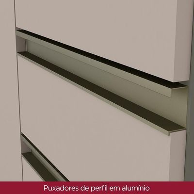Cozinha Modulada Connect 4 Peças Com Torre Quente 2 Fornos Duna/cristal - Móveis Henn Duna/cristal