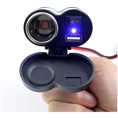 3 Tomada Usb P/ Moto Carregador Celular Gp Acendedor Cigarro