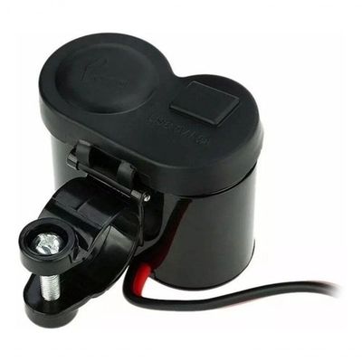 3 Tomada Usb P/ Moto Carregador Celular Gp Acendedor Cigarro