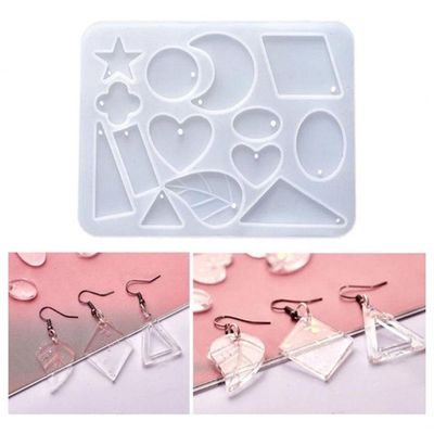 Molde De Silicone Para Resinas Lua-estrela-brinco-pingente