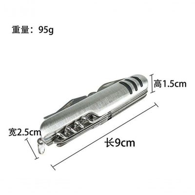 Canivete Multifuncional Tático 11 Funções Bolso Inox