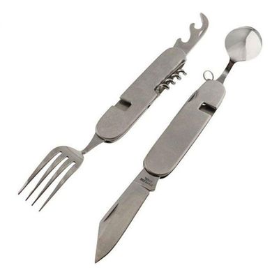 Kit Talher Canivete Multifuncional Dobrável Prático Camping