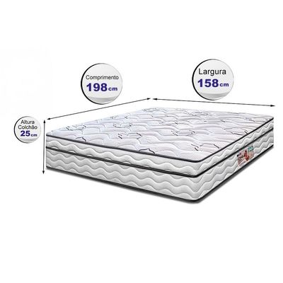 Colchão Queen Cama InBox Moderne Ortopédico com Camada Especial de Espuma D45 25x158x198cm - Branco/Grafite