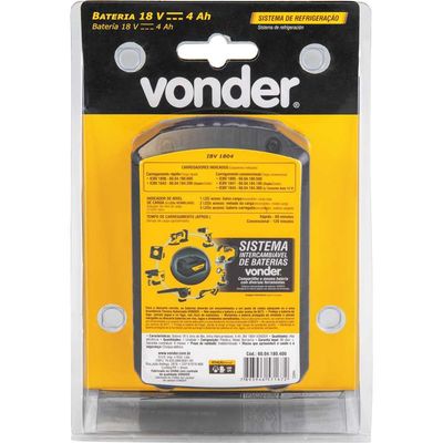 Bateria 180 V íons de lítio linha intercambiável 40 Ah IBV 1804 VONDER