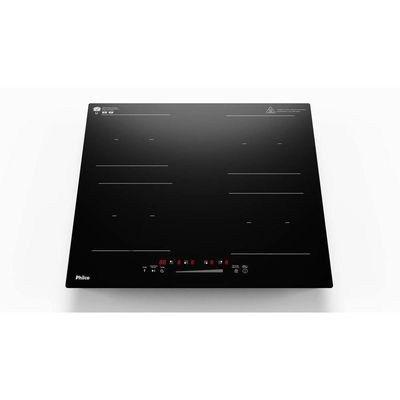 Fogão Cooktop de Indução 4 Bocas Philco PCTQ1 com 9 Níveis de Potência, Função Turbo, Timer, Display Digital e Painel Touch, Preto - 220V