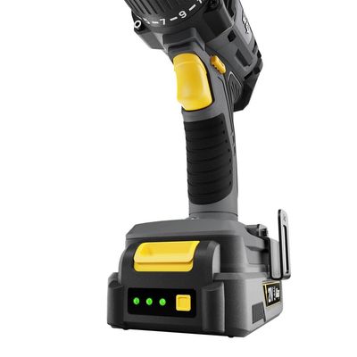 Parafusadeira e Furadeira de Impacto WAP K21 ID03 com acessórios - Cinza e Amarela