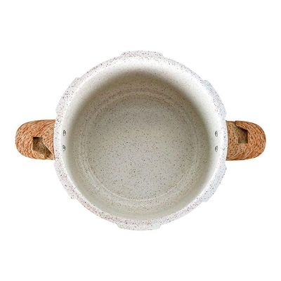 Panela De Pressão Indução Brinox Antiaderente Ceramic Life Pressure 5,4 Litros ø22cm Vanilla Vanilla