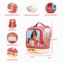 Lancheira Térmica Infantil Feminina Disney Moana Rosa