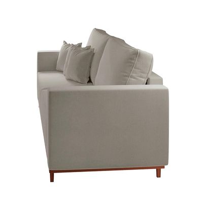 Sofá 3 Lugares Riviera Linho Cinza 190 cm