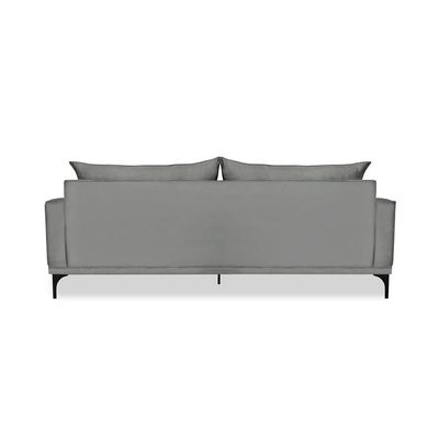 Sofá 2 Lugares Eros Veludo Cinza Chumbo 160 cm