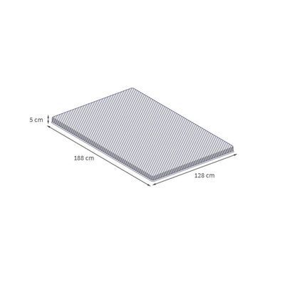 Pillow Top Viúva Guldi Dream com Espuma D50 Viscoelástica com Alça (5x128x188) Branco e Cinza