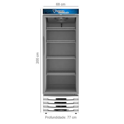 Expositora de Bebidas Venax 550L vv550 Branco 110v