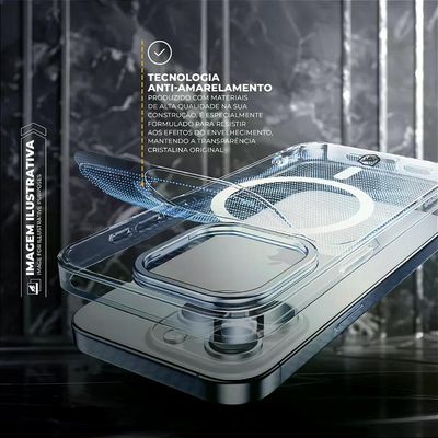 Capa para iPhone 14 Pro Max - MagSafe Crystal Armor Stand - NÃO AMARELA - Gshield