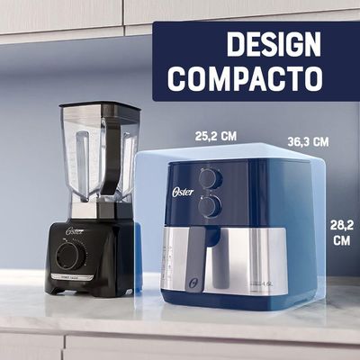 Kit Blender Power Inox E Fritadeira Inox Compact 4,6L Oster 220V