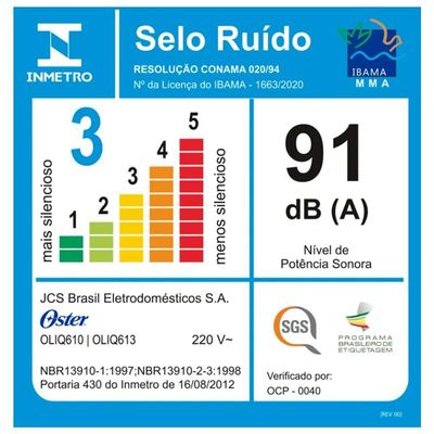 Liquidificador Oster 1400 Full Preto 3,2L 220V