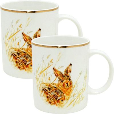 Kit Jogo De Caneca De Páscoa 8pçs Em Argila Coelho De 380ml