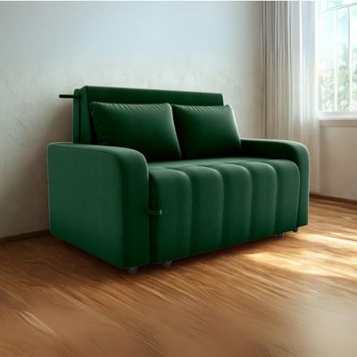 Sofa Cama 2 Lugares 138 Cm Amora Veludo Maserati Milani Store Verde