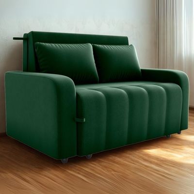 Sofa Cama 2 Lugares 138 Cm Amora Veludo Maserati Milani Store Verde