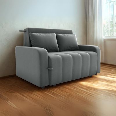 Sofa Cama 2 Lugares 138 Cm Amora Veludo Maserati Milani Store Chumbo