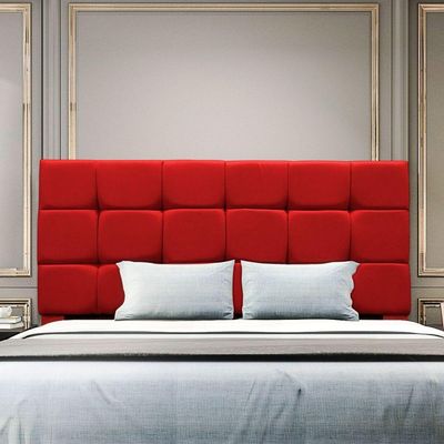 Cabeceira Cama Box Estofada King 195 Cm Bianca Suede Vermelho