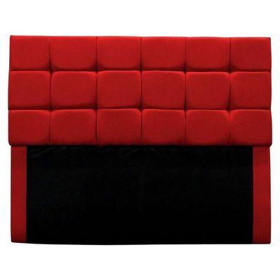 Cabeceira Cama Box Estofada King 195 Cm Bianca Suede Vermelho