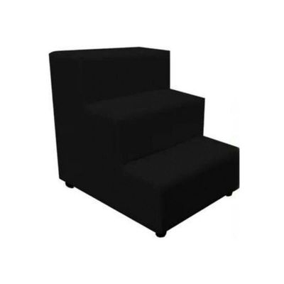 Escada Escadinha Pet Cachorro 3 Degraus Rampa Suede Dog Preto