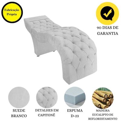 Maca Estofada Estética Cílios Salão Spa Suede Yasmim Branco
