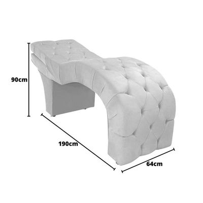 Maca Estética Estofada Reclinável Ergonômica Suede Camila Branco