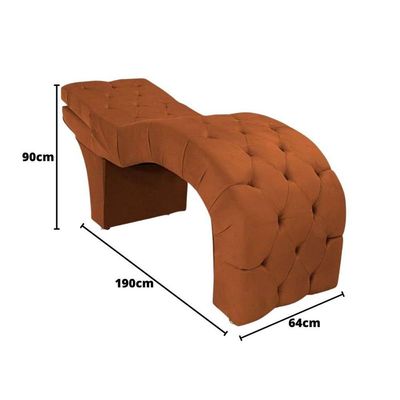 Maca Estofada Reclinável Sobrancelha Cílios Veludo Jade Terracota