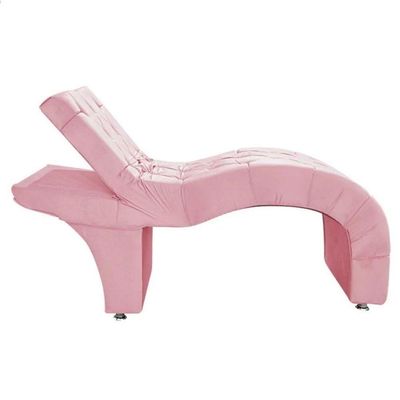 Maca Estética Estofada Reclinável Ergonômica Veludo Camila Rosê