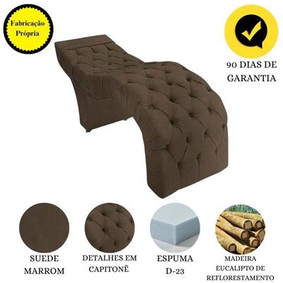 Maca Estofada Estética Cílios Salão Spa Suede Yasmim Marrom
